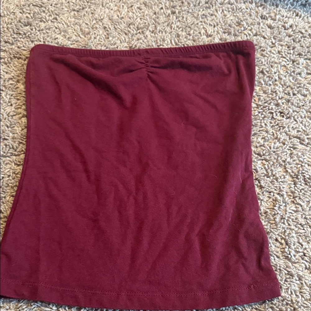 Ambiance Burgundy Tube Top